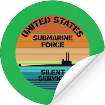 Discover Sunset Us Submarine Force Silent Service Stickers