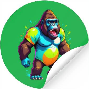 Discover Cartoonish Gorilla Stickers