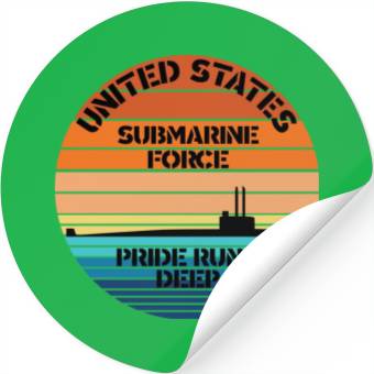 Discover Sunset Us Submarine Force Pride Runs Deep Stickers