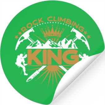 Discover Rock Climbing King Stickers