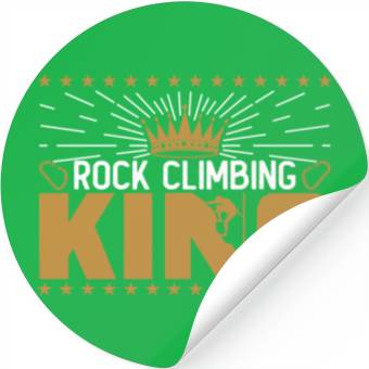 Discover Rock Climbing King Stickers