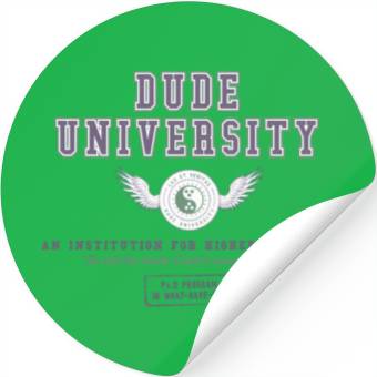 Discover Dude University Stickers
