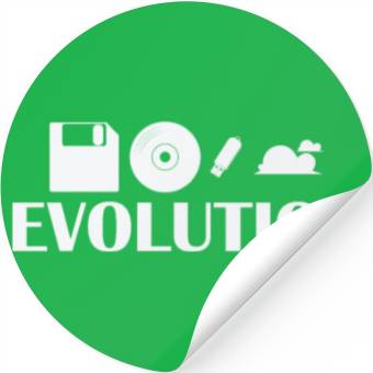 Discover Evolution Diskette CD USB Stick Cloud Stickers