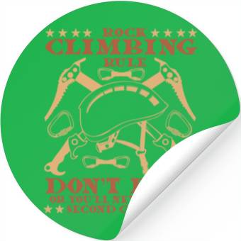 Discover rock climbing rule don't fail Stickers