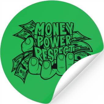 Discover Money Power Respect Stickers