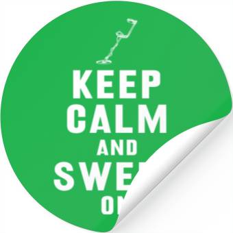 Discover Metal detecting keep calm Stickers