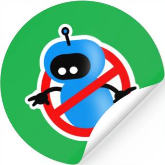 Discover Not My Robot - Circle Logo Stickers