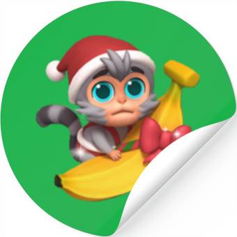 Discover Monkey Banana Stickers