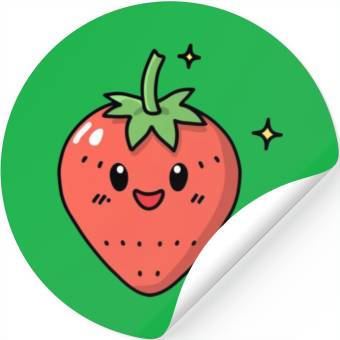 Discover Kawaii Strawberry Stickers
