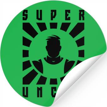 Discover Super Uncle (Rays / Black) Stickers