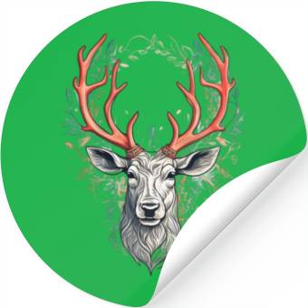 Discover Silent Elegance Reindeer Stickers
