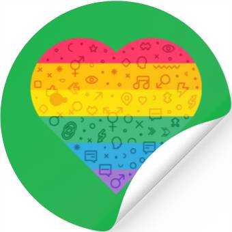 Discover Rainbow Heart Stickers