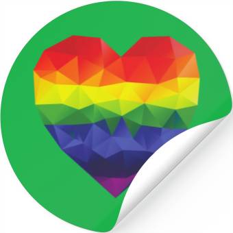 Discover Rainbow Heart Stickers