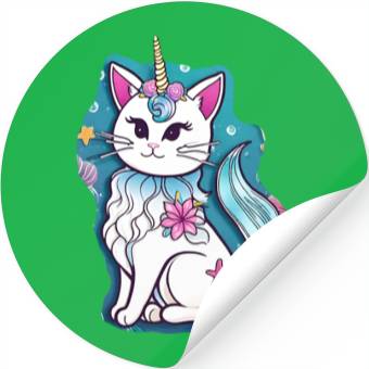 Discover Unicorn Mercat Stickers