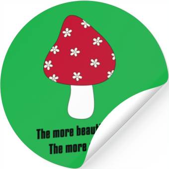 Discover Beautiful Red Mushrooms Stickers