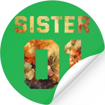 Discover COUPLE FLOWER SISTER 01 Stickers