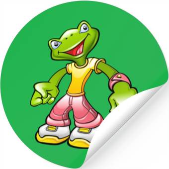 Discover Green Frog Stickers