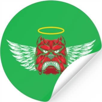 Discover Devil Bulldog Dog Stickers