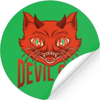 Discover Devil Cat Stickers