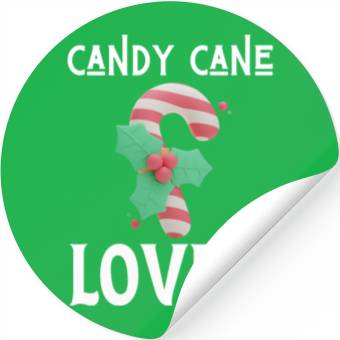 Discover Candy Cane Lover Christmas Peppermint Candy Canes Stickers
