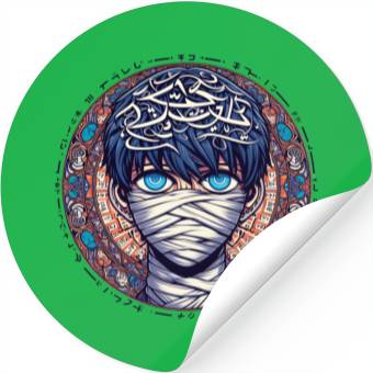 Discover Anime face with Arabic letters Stickers