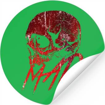 Discover Red Skull with Lightning Graffiti Stickers