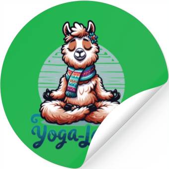Discover Yoga-Llama Serenity Stickers