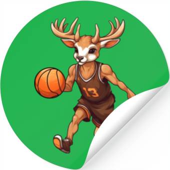 Discover Deer basketball player Stickers