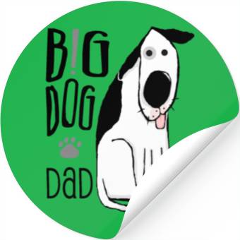 Discover Big Dog Dad Stickers