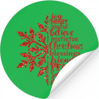 Discover Christmas snowflake Stickers