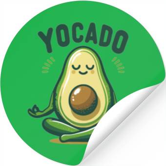 Discover Yocado Peaceful Avocado Stickers