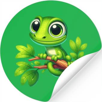 Discover Green Anole Lizard Stickers