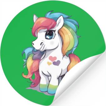 Discover Rainbow Baby Pony Stickers