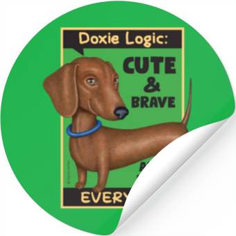 Discover Dachshund Logic Stickers