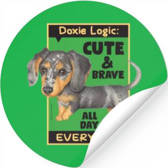 Discover Dachshund Logic Stickers