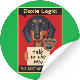 Discover Dachshund Logic Stickers