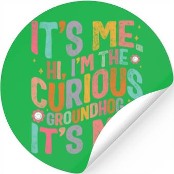 Discover Groundhog Stickers, Hi, I'm The Curious Groundhog