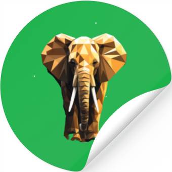 Discover Geometric Style Elephant Stickers