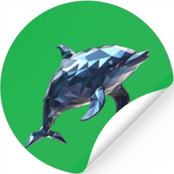 Discover Geometric Style Dolphin Stickers