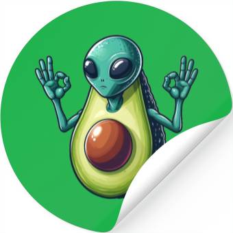 Discover Avocado alien Stickers