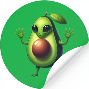 Discover Avocado alien Stickers