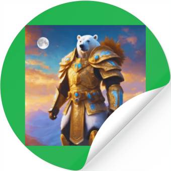 Discover King Polar Bear Stickers