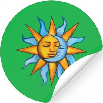 Discover sun moon Stickers
