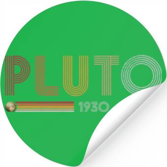 Discover Pluto Never Forget Science and Astronomy Retro Stickers
