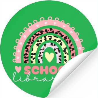 Discover School Librarian Rainbow Stickers
