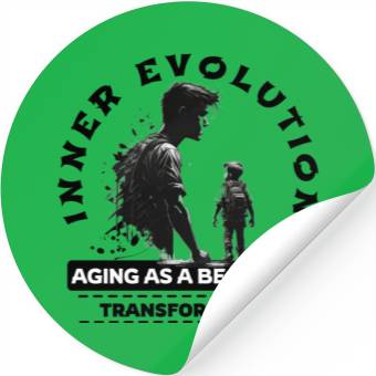 Discover Inner Evolution Aging asa Beautiful Transformation Stickers