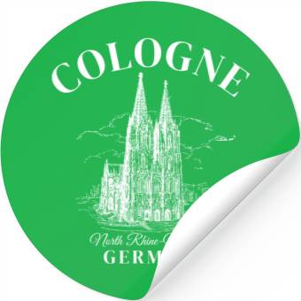 Discover Cologne Germany retro Stickers