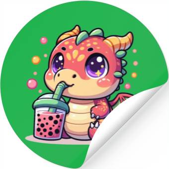 Discover Boba Tea Dragon Kawaii Stickers
