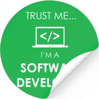 Discover TRUST ME I'M A software developer Stickers