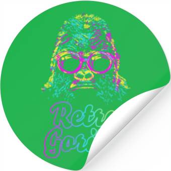 Discover Retro Gorilla Stickers